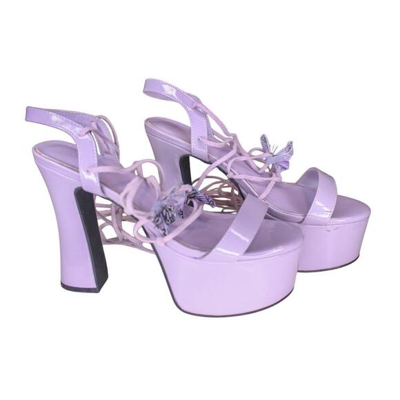 Dolls Kill Sugar Thrillz Pixie Queen Butterfly Platform Chunky Heel 10 - Picture 3 of 7